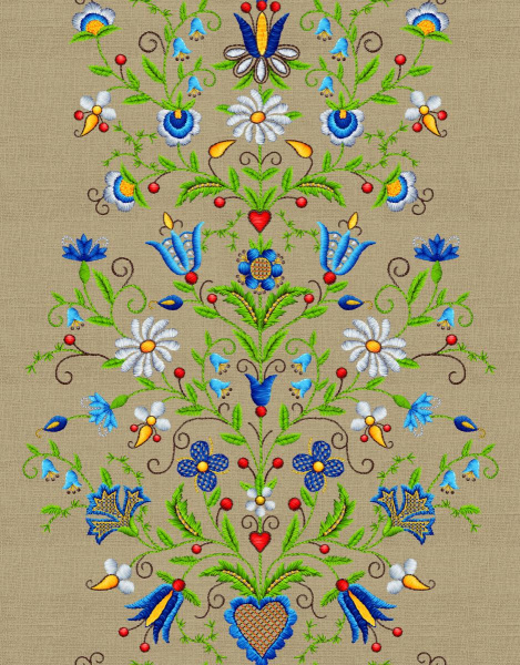 Дорожка для сервировки 50*150 см, хлопок 100% (Цветочный лен)